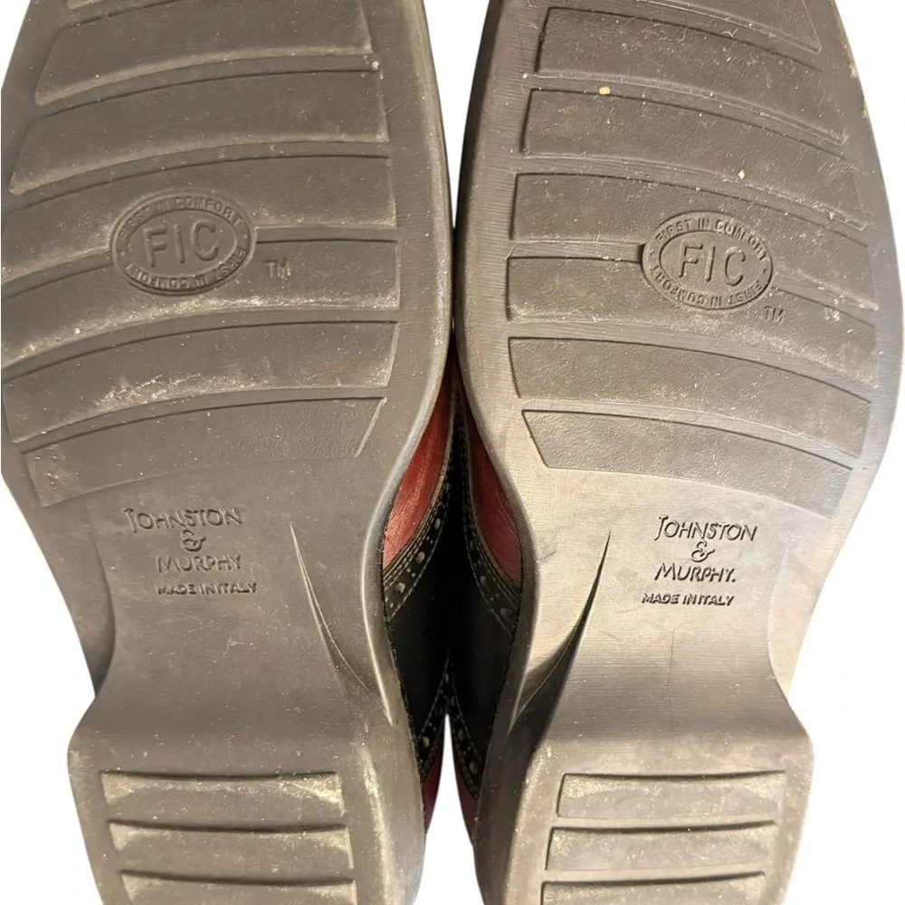 Johnston & Murphy Passport Burgundy Black Oxfords 20-2801‎ Men's Shoes size 8.5